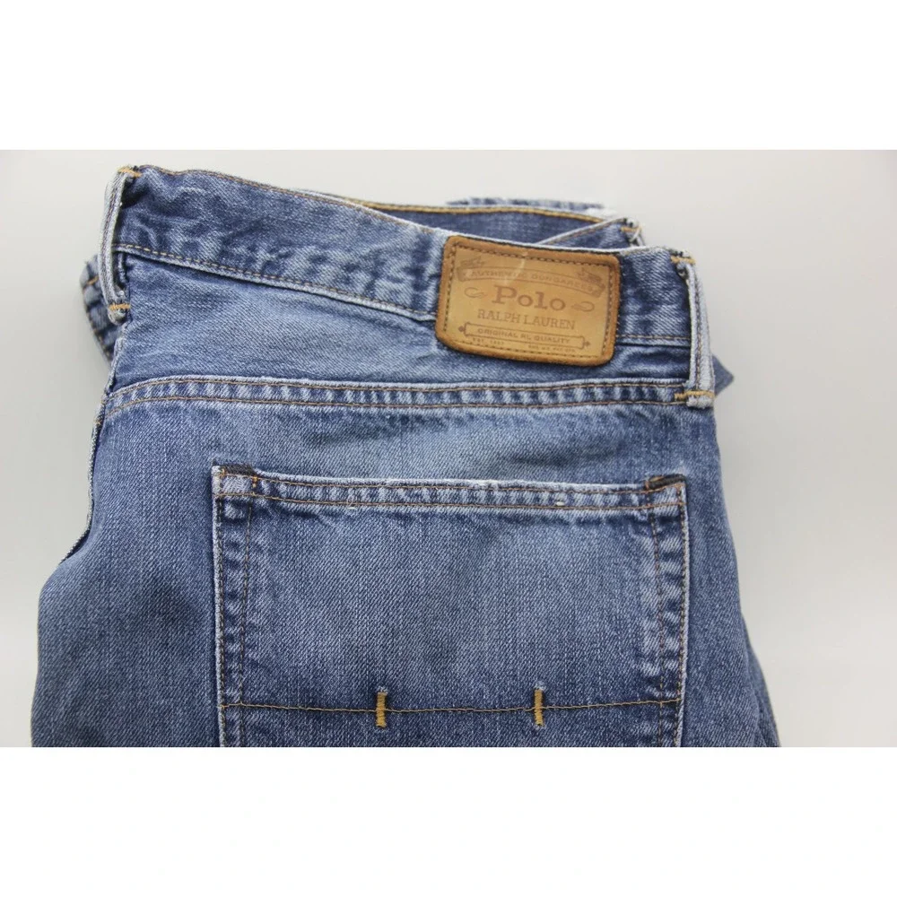 Polo Ralph Lauren Mens 36x28 Classic Fit Straight Leg Blue Denim Jeans Blokecore